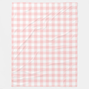 Pink Gingham Pattern Fleecedecke