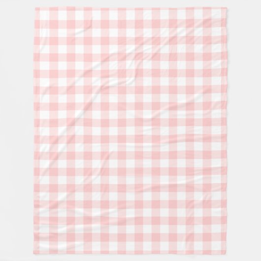 Pink Gingham Pattern Fleecedecke (Vorderseite)