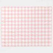 Pink Gingham Pattern Fleecedecke (Vorderseite (Horizontal))