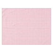 Pink Gingham Pattern Girly Check Plaid Checkered Tischdecke (Vorderseite (Horizontal))