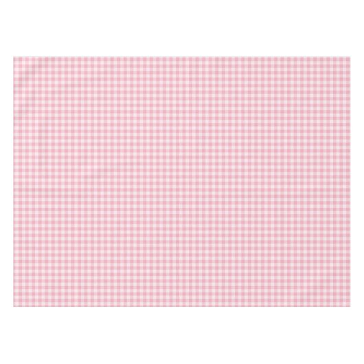 Pink Gingham Pattern Girly Check Plaid Checkered Tischdecke (Vorderseite (Horizontal))