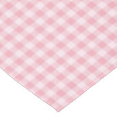 Pink Gingham Pattern Girly Check Plaid Checkered Tischdecke (Schrägansicht)