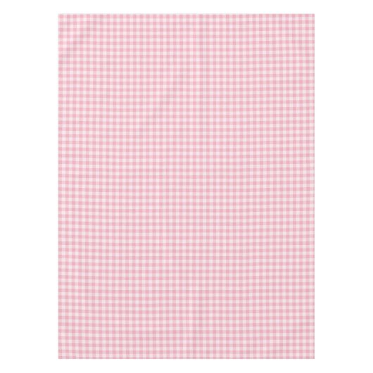 Pink Gingham Pattern Girly Check Plaid Checkered Tischdecke (Vorderseite)
