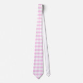 Pink Gingham Pattern Krawatte (Vorderseite)