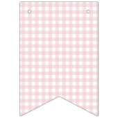 Pink Gingham Peter die Rabbit Monogram Baby Dusche Wimpelkette (Erste Fahne)