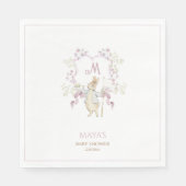 Pink Gingham Peter die Rabbit Wappen Baby Dusche Serviette (Vorderseite)