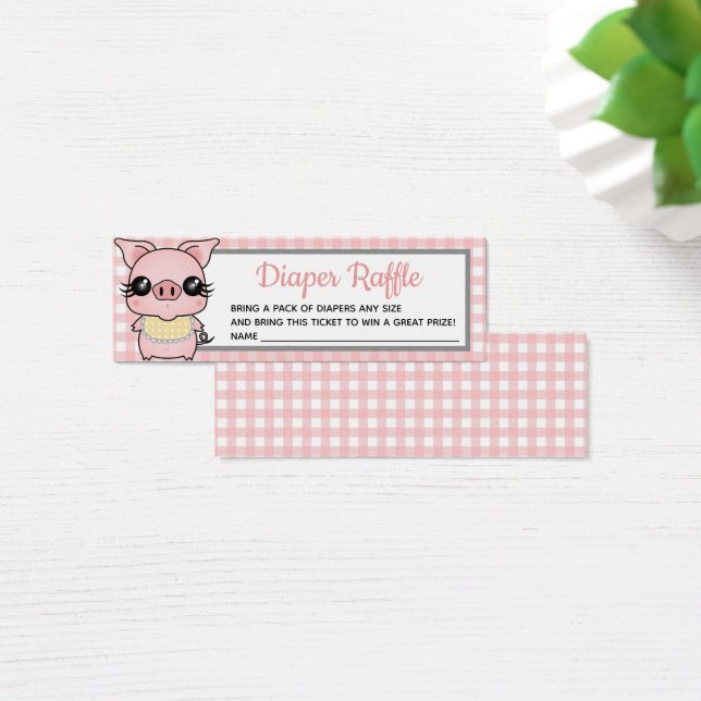 Pink Gingham Piggy Babydusche Windelwanne (Schreibtisch)