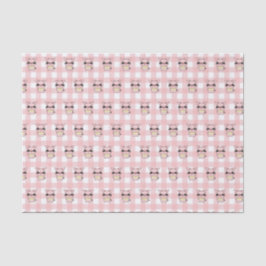 Pink Gingham Piggy Seidenpapier