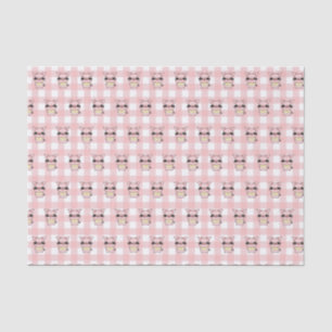 Pink Gingham Piggy Seidenpapier