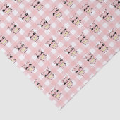 Pink Gingham Piggy Seidenpapier (Ausschnitt)