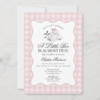Pink Gingham Preppy Ghost Little Boo Baby Dusche