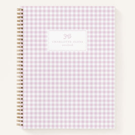 Pink Gingham, Preppy & Pastel Ästhetik Notizblock