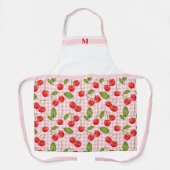 Pink Gingham & Red Cherry Picnic Schürze (Vorderseite)