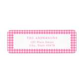 Pink Gingham Return Address (Vorne)