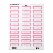 Pink Gingham Return Address (Vorne)