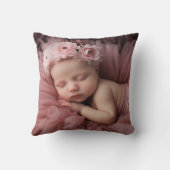 Pink Gingham Rocking Horse Baby Girl Birth Pillow Kissen (Rückseite)