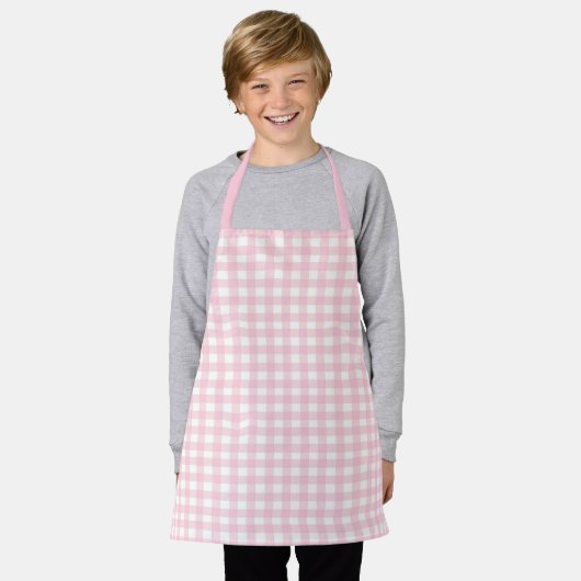 Pink Gingham Schürze (Getragen)