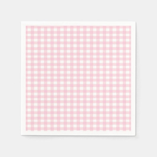Pink Gingham Serviette (Vorderseite)