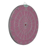 Pink Gingham Shirt Fraktal Dartscheibe (Vorderseite Links)
