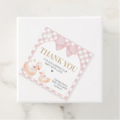 Pink Gingham Silly Goose Baby Shower Geschenkanhänger (Beispiel)