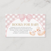 Pink Gingham Silly Goose Shower Books for Baby Begleitkarte (Vorderseite)