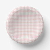 Pink Gingham Spring Birthday Party Pappteller (Vorderseite)
