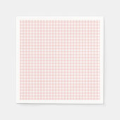Pink Gingham Spring Birthday Party Serviette (Vorderseite)