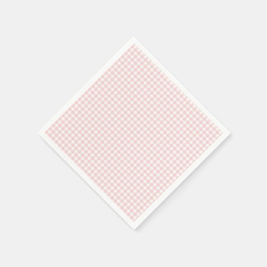 Pink Gingham Spring Birthday Party Serviette (Ecke)