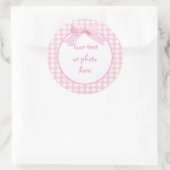 Pink Gingham Sticker (Tasche)