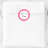 Pink Gingham Sticker (Tasche)
