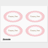 Pink Gingham Stickers (Blatt)