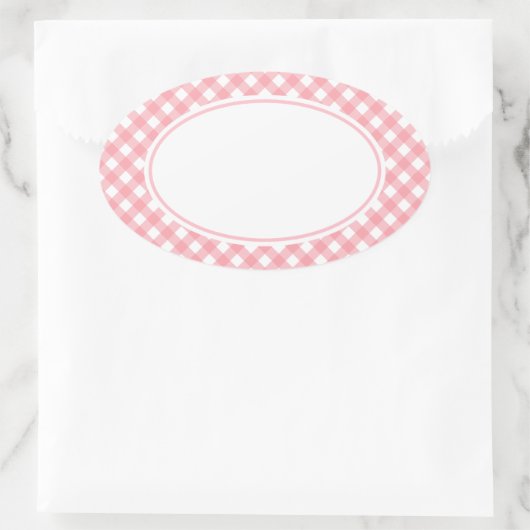 Pink Gingham Stickers (Tasche)