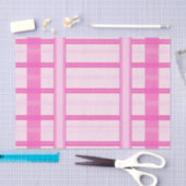 Pink Gingham Stripe Check Pattern Seidenpapier (Handwerk)