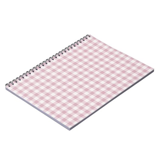 Pink Gingham Stripes Notizblock (Linke Seite)