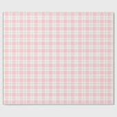 Pink Gingham Style Kariertes Muster Geschenkpapier (Flach)