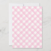 Pink Gingham Süsse Pie Baby Dusche Einladung (Rückseite)