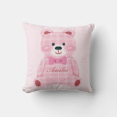 Pink Gingham Teddy Kissen (Vorderseite)