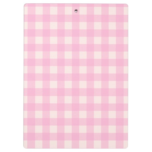 Pink Gingham Teddy Klemmbrett (Rückseite)