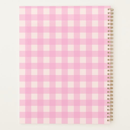 Pink Gingham Teddy Planer (Rückseite)
