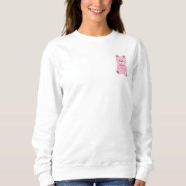 Pink Gingham Teddy Sweatshirt