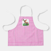 Pink Gingham und Osterbunny All-over Print Schürze (Vorderseite)