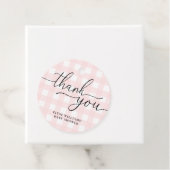 Pink Gingham Vielen Dank für Ihr Interesse am Roun Geschenkanhänger (Beispiel)