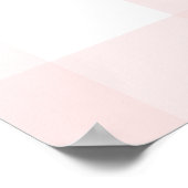 Pink Gingham Welcome Sign Poster (Ecke)