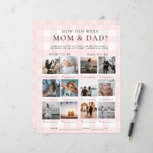 Pink Gingham Wie alt waren Mama und Vater Foto Gam