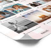 Pink Gingham Wie alt waren Mama und Vater Foto Gam Poster (Ecke)