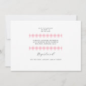 Pink Gingham Wildblume Babydusche II Einladung (Rückseite)