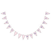Pink Gingham Wimpelkette (Alle)