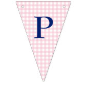 Pink Gingham Wimpelkette (Dritte Fahne)