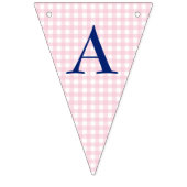Pink Gingham Wimpelkette (Zweite Fahne)