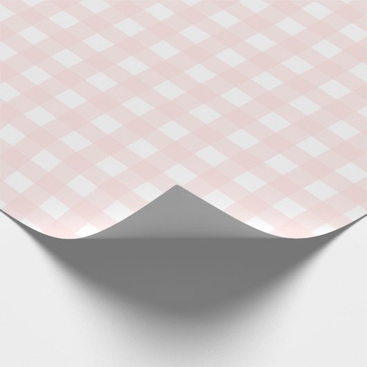 Pink Gingham Wrapping Paper Geschenkpapier (Ecke)